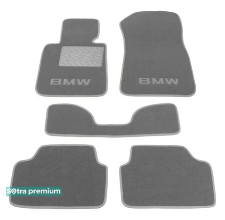 Двошарові килимки Sotra Premium Grey для BMW 1-series (E81; E82; E87; E88) 2004-2011 - Фото 1