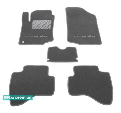 Двошарові килимки Sotra Premium Grey для Citroen C1 (mkI) 2005-2014 - Фото 1