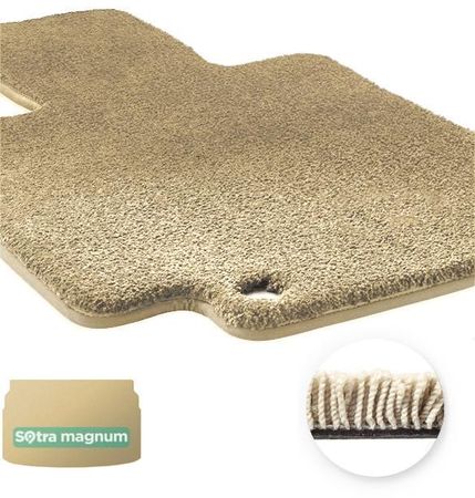 Двошарові килимки Sotra Magnum Beige для Volkswagen T-Cross (mkI)(нижній рівень)(багажник) 2019→ - Фото 1