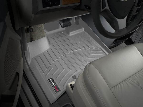 Коврики WeatherTech Grey для Dodge Grand Caravan (mkV)(1-2 row)(2 row bench)(no Stow & Go or Swivel & Go seats) 2008-2011 - Фото 2