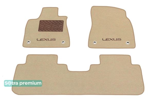 Двошарові килимки Sotra Premium Beige для Lexus RX (mkIV) 2016-2022 - Фото 1