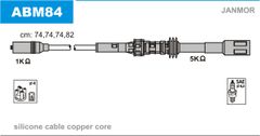 Дроти запалювання Janmor ABM84 для Audi A3 1.8; Seat Leon 1.8 / Toledo 1.8; Skoda Octavia