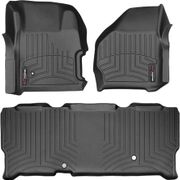 Коврики Weathertech Black для Ford Super Duty (extended cab)(mkI)(with 4x4 shifter)(no PTO kit) 1999-2007 automatic - Фото 1