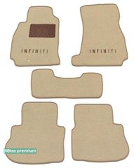 Двухслойные коврики Sotra Premium Beige для Infiniti FX (mkI) 2004-2008