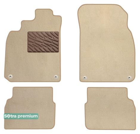 Двошарові килимки Sotra Premium Beige для Saab 9-3 (mkII) 2002-2014 - Фото 1