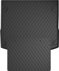 Резиновые коврики в багажник Gledring для Ford Focus (mkIII)(универсал) 2011-2014 (багажник с защитой)