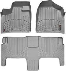 Коврики Weathertech Grey для Chrysler Town & Country (mkV); Volkswagen Routan (mkI)(1-2 row)(with super console)(2 row luxury bucket seats) 2011-2016