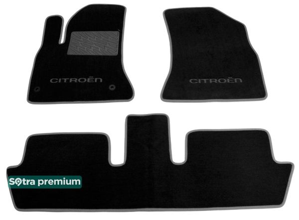 Двошарові килимки Sotra Premium Black для Citroen C4 Picasso (mkI)(1-2 ряд) 2006-2013 - Фото 1