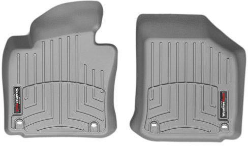 Коврики Weathertech Grey для Volkswagen Golf (mkV-mkVI) / Jetta (mkV) / Eos (mkI); Skoda Octavia (mkII)(4 oval fixings)(1 row) 2003-2012 automatic - Фото 1