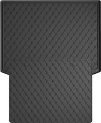 Резиновые коврики в багажник Gledring для Ford Kuga (mkII) 2012-2020 (с двухуровневым полом)(верхний уровень)(багажник с защитой)