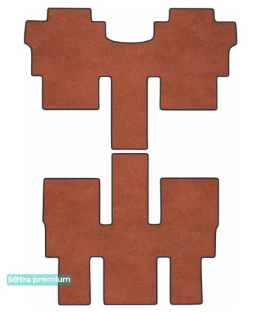 Двошарові килимки Sotra Premium Terracotta для Hyundai Staria (mkI)(2 ряд - 1+1)(3ряд - 3 місця)(2-3 ряд) 2021→ - Фото 1
