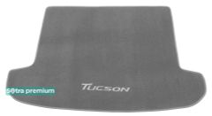 Двухслойные коврики Sotra Premium Grey для Hyundai Tucson (mkIII)(багажник) 2015-2020