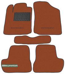 Двухслойные коврики Sotra Premium Terracotta для Citroen C2 (mkI) 2003-2009
