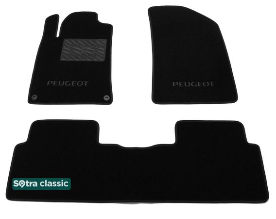 Двошарові килимки Sotra Classic Black для Peugeot 508 (mkI) 2010-2018 - Фото 1