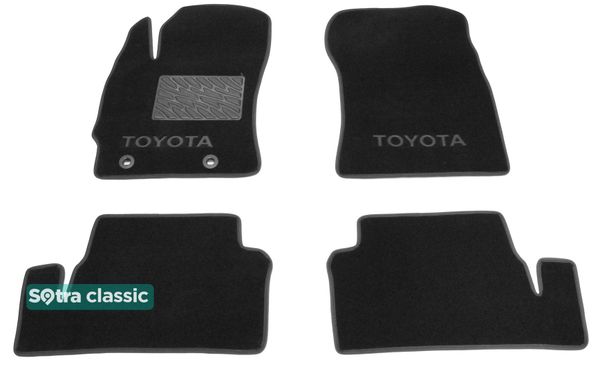 Двухслойные коврики Sotra Classic Black для Toyota Auris (mkII) 2013-2018 - Фото 1