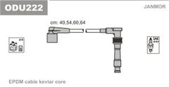 Дроти запалювання Janmor ODU222 для Opel Astra (F) 1.6 16V (X 16 XEL) / Corsa (B) 1.2 16V (X 12 XE)