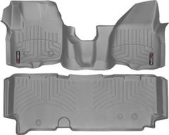 Коврики Weathertech Grey для Ford Super Duty (extended cab)(mkIII)(no 4x4 shifter)(1 row - 1pc.)(raised dead pedal) 2012-2016 automatic