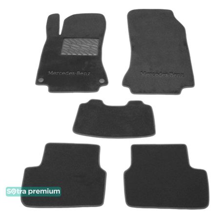 Двошарові килимки Sotra Premium Grey для Mercedes-Benz CLA-Class (C117/X117) 2013-2019 - Фото 1