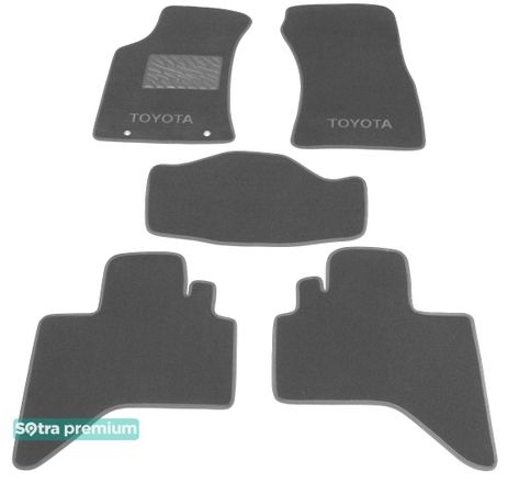 Двошарові килимки Sotra Premium Grey для Toyota Hilux (mkVII) 2004-2010 - Фото 1