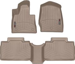 Коврики WeatherTech Beige для Ford Explorer (mkVI)(3 кліпси)(1-2 ряд) 2020-2021