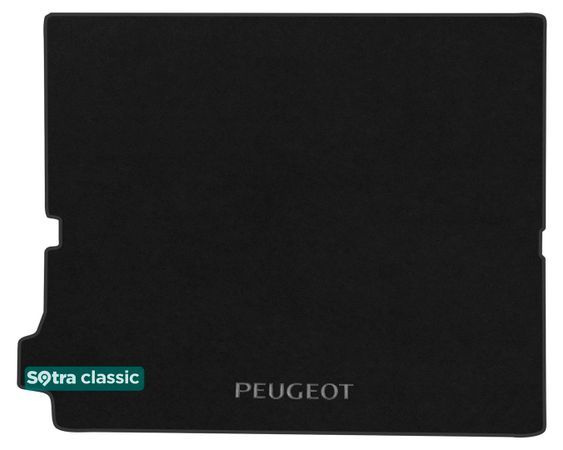 Двошарові килимки Sotra Classic Black для Peugeot 5008 (mkII)(багажник) 2017→ - Фото 1