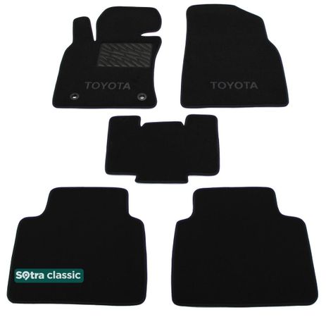 Двошарові килимки Sotra Classic Black для Toyota Camry (mkVIII)(XV70) 2017→ - Фото 1