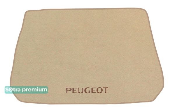Двошарові килимки Sotra Premium Beige для Peugeot 2008 (mkI)(багажник) 2013-2019 - Фото 1
