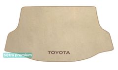 Двухслойные коврики Sotra Premium Beige для Toyota RAV4 (mkIV)(с докаткой)(багажник) 2012-2018
