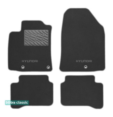 Двухслойные коврики Sotra Classic Grey для Hyundai Ioniq (mkI)(гибрид и PHEV) 2016→ - Фото 1