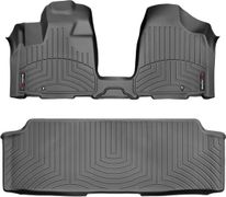 Коврики Weathertech Black для Dodge Grand Caravan (mkV)(1-2 row)(no console)(2 row bench)(no Stow & Go or Swivel & Go seats) 2012→ - Фото 1