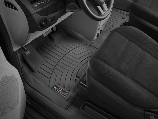 Коврики WeatherTech Black для Dodge Grand Caravan (mkV); Chrysler Grand Voyager (mkV)(no console)(2 row bucket Stow & Go seats)(1-2-3 row) 2011-2020 - Фото 2