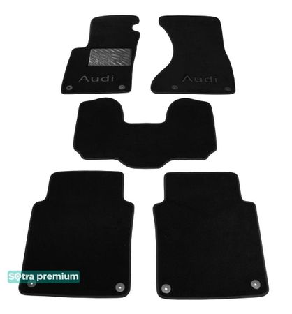 Двошарові килимки Sotra Premium Black для Audi A8/S8 (mkII)(D3)(long) 2002-2009 - Фото 1