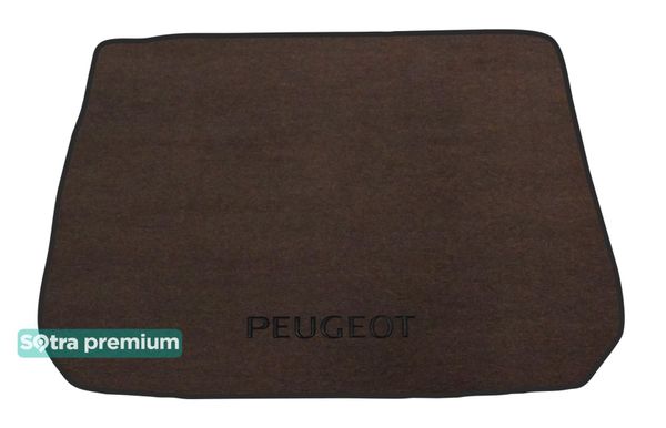 Двошарові килимки Sotra Premium Chocolate для Peugeot 2008 (mkI)(багажник) 2013-2019 - Фото 1