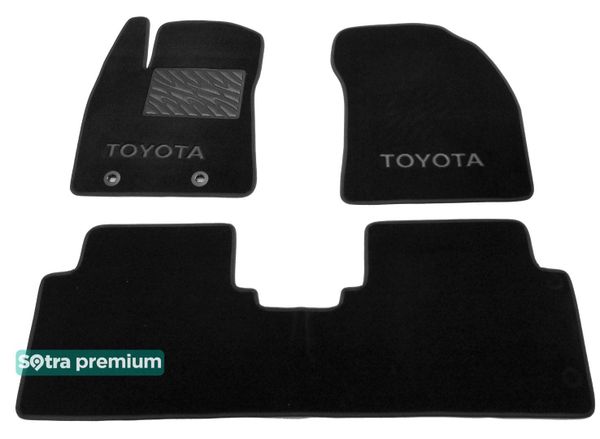 Двошарові килимки Sotra Premium Black для Toyota Avensis (mkIII) 2009-2018 - Фото 1