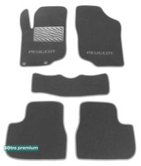 Двошарові килимки Sotra Premium Grey для Peugeot 207 (mkI) 2006-2014