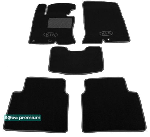 Двухслойные коврики Sotra Premium Black для Kia Optima (mkIII) 2010-2015 (EU) - Фото 1