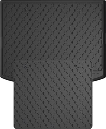 Гумовий килимок у багажник Gledring для Mitsubishi ASX (mkI) 2010→ (багажник із захистом) - Фото 1