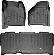 Коврики Weathertech Black для Ford Super Duty (extended cab)(mkI)(no 4x4 shifter)(no PTO kit) 1999-2007 automatic - Фото 1