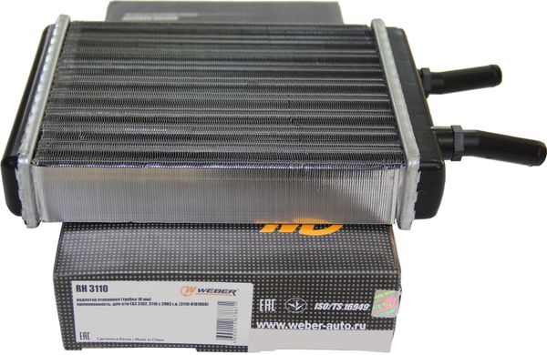 Радиатор отопителя  Weber RH3110 для ГАЗ 3102 / 3110 Волга [3110-8101060] - Фото 1