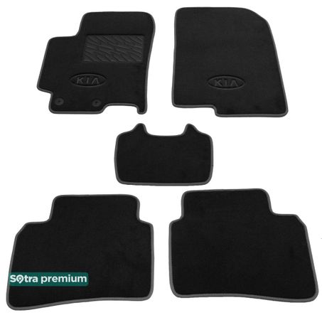 Двошарові килимки Sotra Premium Black для Kia Rio (mkIV)(седан) 2017→ - Фото 1