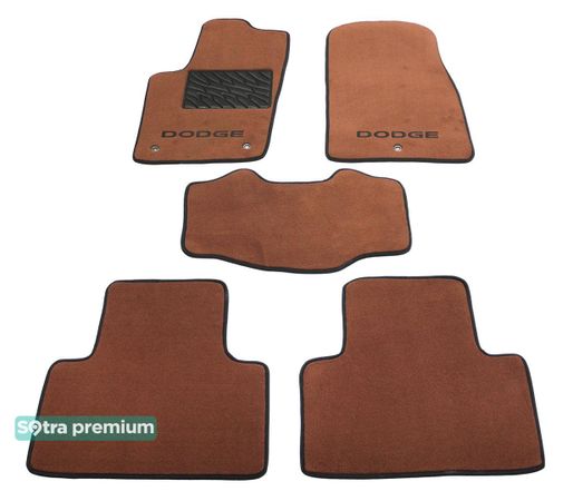 Двошарові килимки Sotra Premium Terracotta для Dodge Durango (mkIII)(2 ряд - 3 місця) 2013-02.2015 - Фото 1