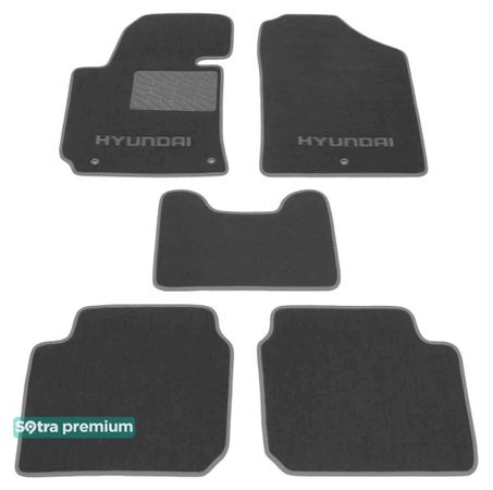 Двошарові килимки Sotra Premium Grey для Hyundai Elantra (mkV) 2010-2015 - Фото 1