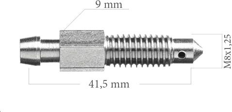 Штуцер прокачки WP 5-300-0010 (M8x1.25)(41.5мм) - Фото 1