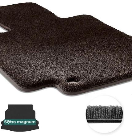 Двошарові килимки Sotra Magnum Black для Honda Civic (mkX)(хетчбек)(без запаски)(багажник) 2015-2021 - Фото 1