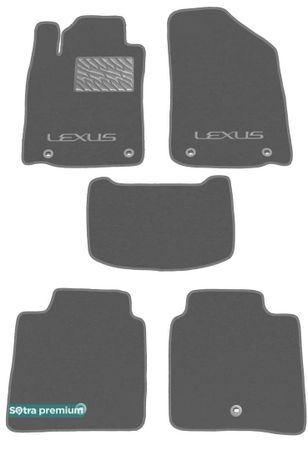 Двошарові килимки Sotra Premium Grey для Lexus ES (mkVI) 2012-2015 - Фото 1