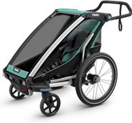 Дитяча коляска Thule Chariot Lite 1 (Blue Grass-Black) - Фото 3