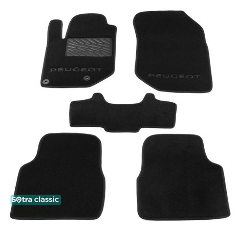 Двухслойные коврики Sotra Classic Black для Peugeot 208 (mkII); 2008 (mkII) 2019→ - Фото 1