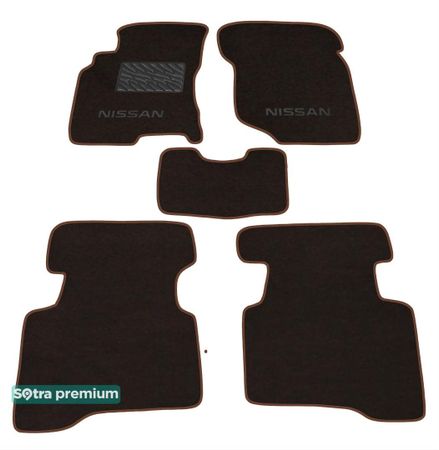 Двошарові килимки Sotra Premium Chocolate для Nissan X-Trail (mkI) 2001-2007 - Фото 1