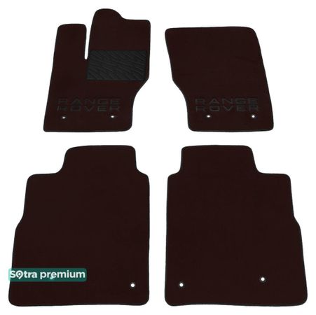Двошарові килимки Sotra Premium Chocolate для Land Rover Range Rover (mkIV)(long)(з консоллю на 2 ряді) 2012-2021 - Фото 1