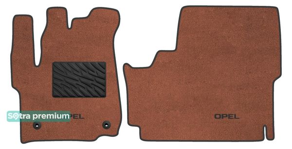 Двошарові килимки Sotra Premium Terracotta для Opel Vivaro (mkIII)(C) / Zafira (mkIV)(D)(1 ряд) 2019→ - Фото 1